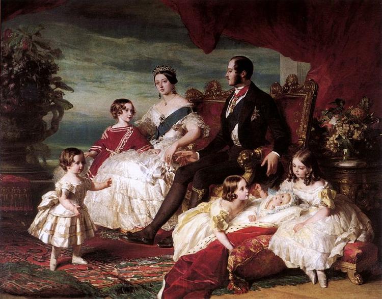 Franz Xaver Winterhalter Portrait of Queen Victoria, Prince Albert, and their children Germany oil painting art